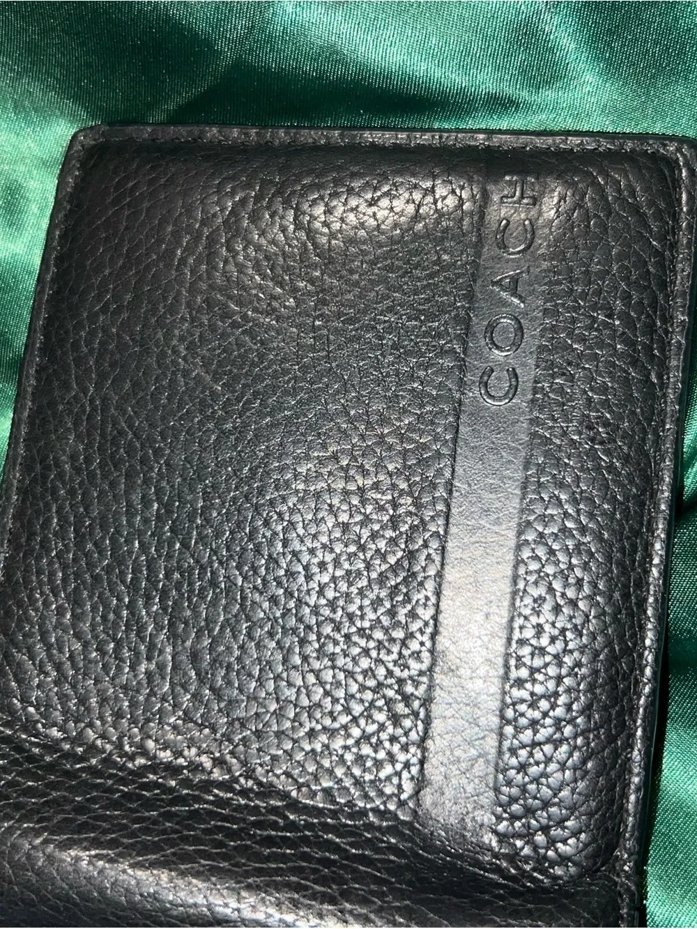 Coach Classic Black Leather Bifold Wallet - Men Accessories